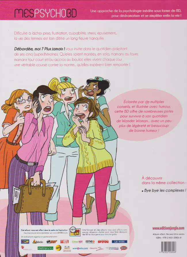 Verso de l'album Mes psycho BD Tome 1 Débordée, moi ? Plus jamais !
