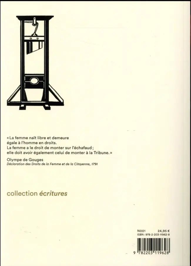 Verso de l'album Olympe de Gouges