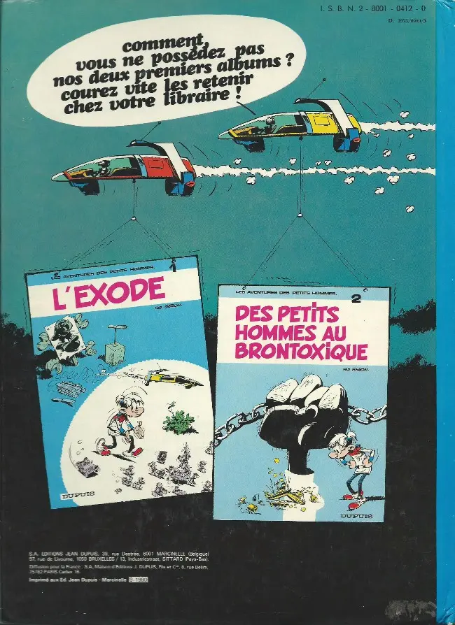 Verso de l'album Les Petits hommes Tome 3 Les guerriers du passé
