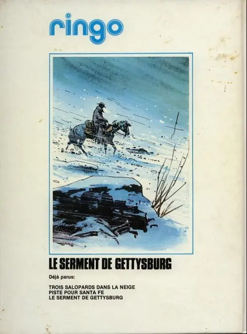 Verso de l'album Ringo Tome 2 Le serment de Gettysburg