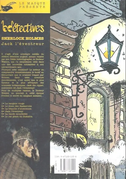 Verso de l'album Sherlock Holmes Tome 4 Jack l'éventreur
