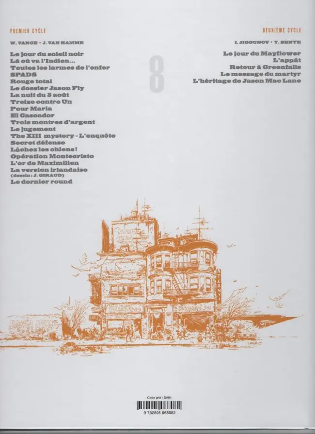 Verso de l'album XIII Tome 8 Treize contre un