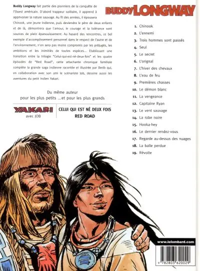 Verso de l'album Buddy Longway Tome 19 Révolte