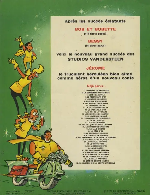 Verso de l'album Jérôme Tome 37 Le mystère de la route nationale