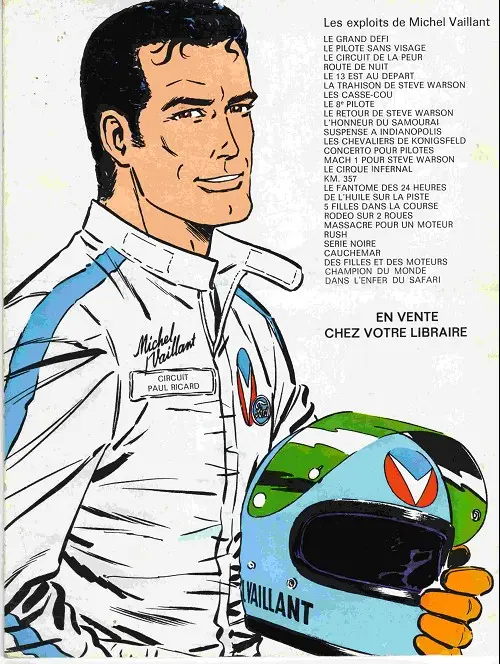 Verso de l'album Michel Vaillant Duel au Paul Ricard !