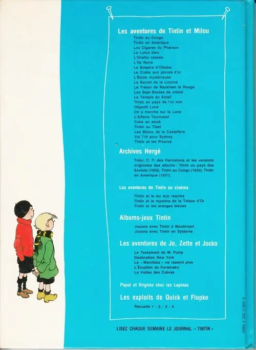 Verso de l'album Quick et Flupke - Gamins de Bruxelles Recueil 4