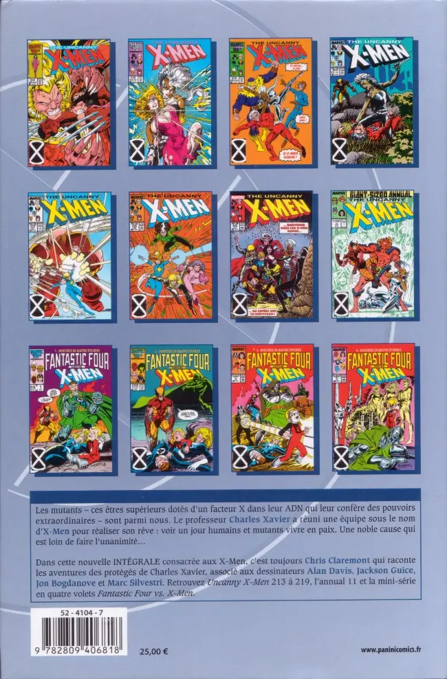 Verso de l'album X-Men L'intégrale Tome 16 1987 (I)