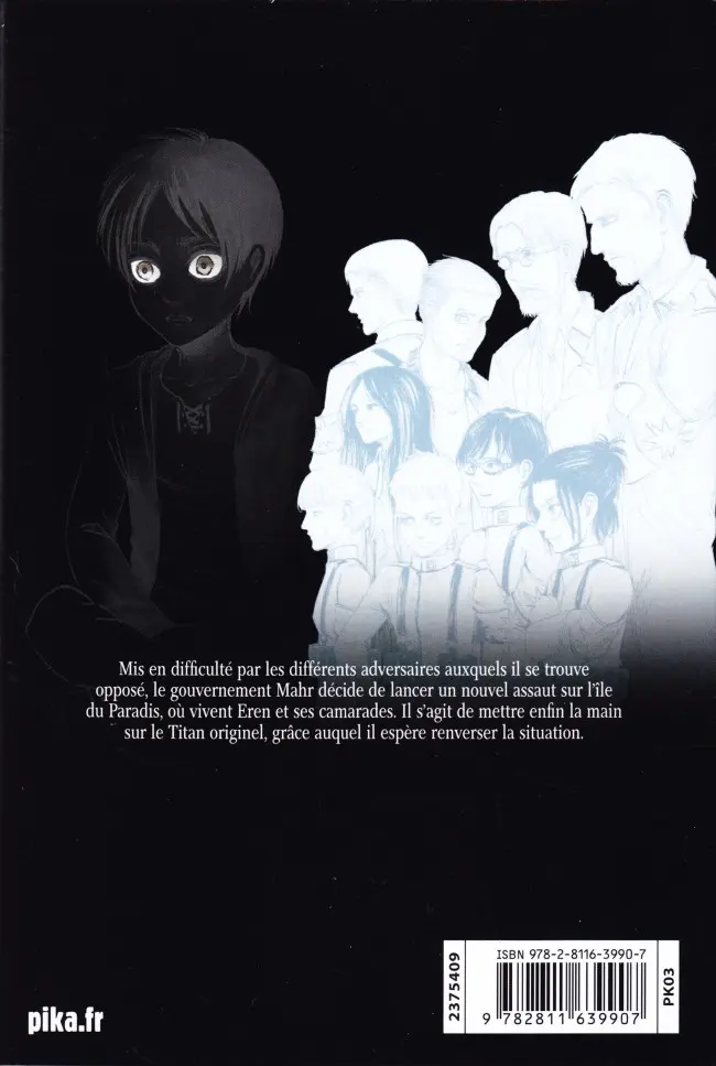 Verso de l'album L'Attaque des Titans 24