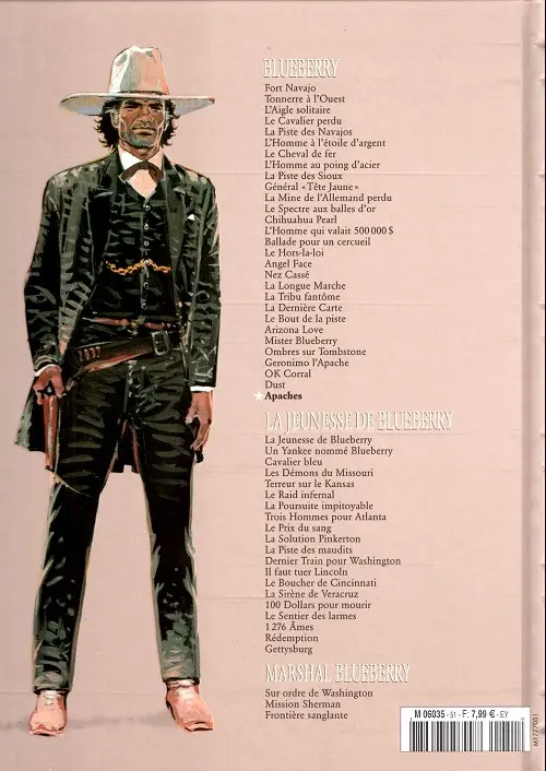 Verso de l'album Blueberry La Collection Tome 29 Apaches