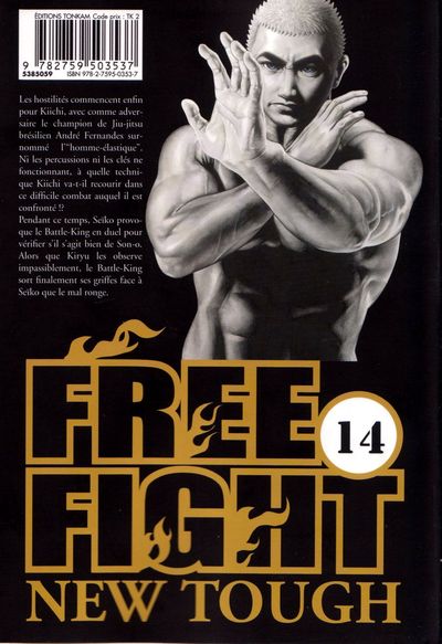 Verso de l'album Free fight 14 Road to the top