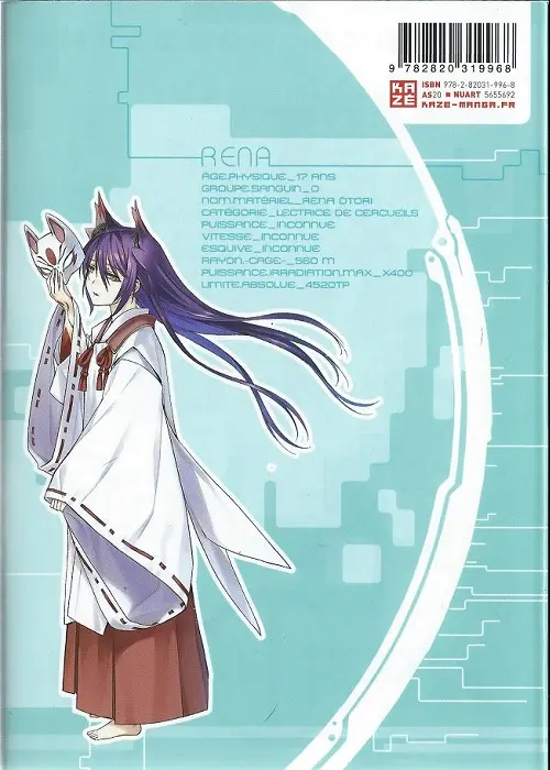 Verso de l'album World Embryo Tome 12