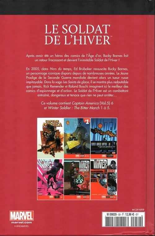 Verso de l'album Le meilleur des Super-Héros Marvel Tome 59 Le soldat de l'hiver