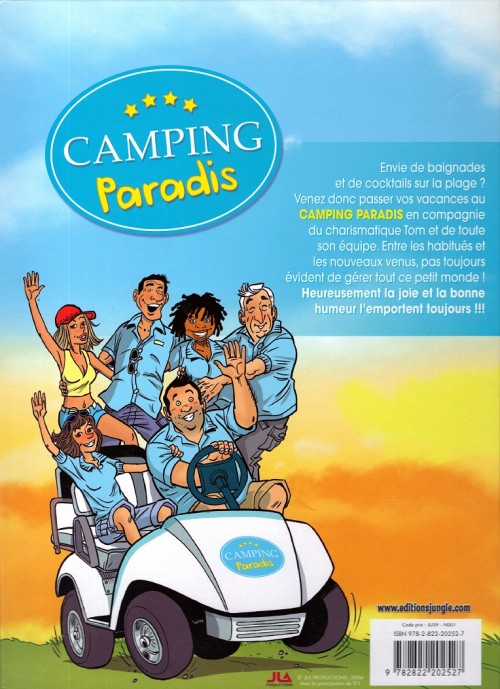 Verso de l'album Camping paradis Tome 1 Ça sent bon les vacances !