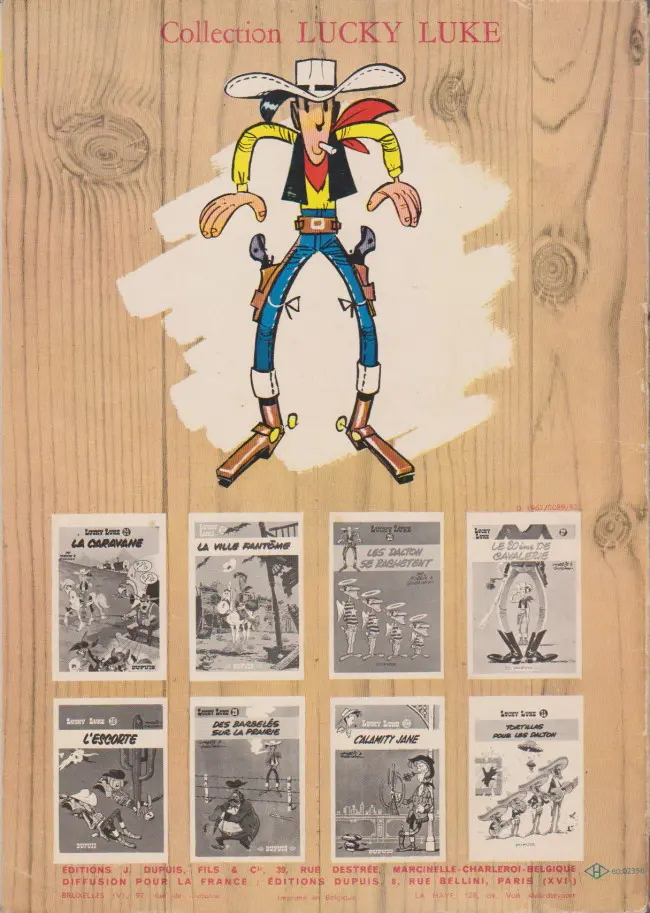 Verso de l'album Lucky Luke Tome 20 Billy the Kid