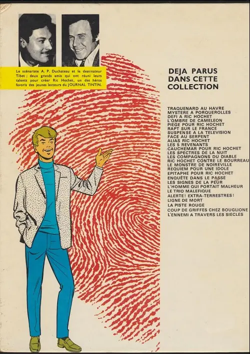 Verso de l'album Ric Hochet Tome 11 Cauchemar pour Ric Hochet