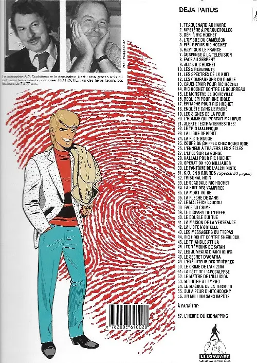 Verso de l'album Ric Hochet Tome 51 La bête de l'apocalypse