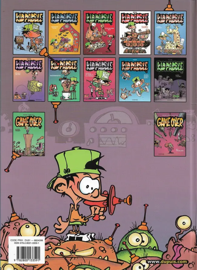 Verso de l'album Kid Paddle Tome 9 Boing ! Boing ! Bunk !