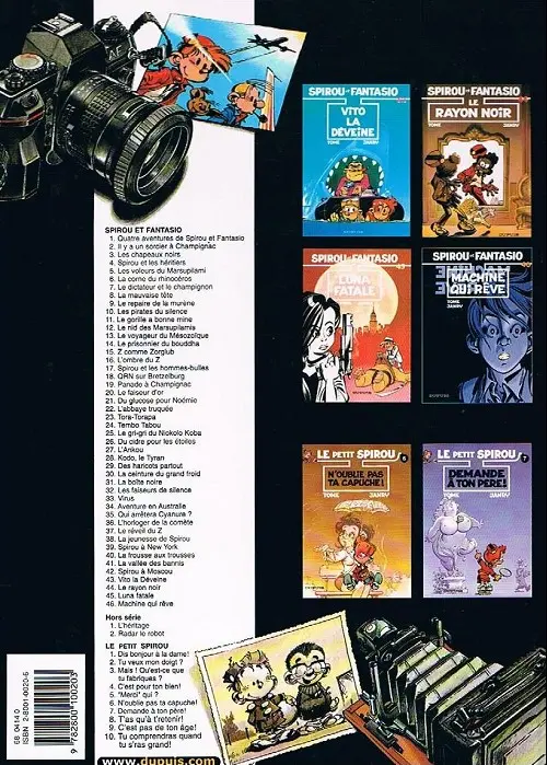 Verso de l'album Spirou et Fantasio Tome 18 QRN sur Bretzelburg