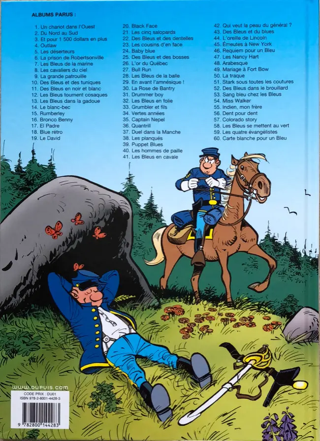 Verso de l'album Les Tuniques Bleues Tome 53 Sang bleu chez les bleus