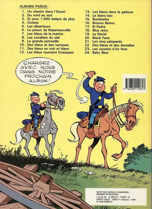 Verso de l'album Les Tuniques Bleues Tome 22 Des bleus et des dentelles