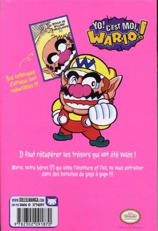 Verso de l'album Yo ! C'est moi, Wario ! 1