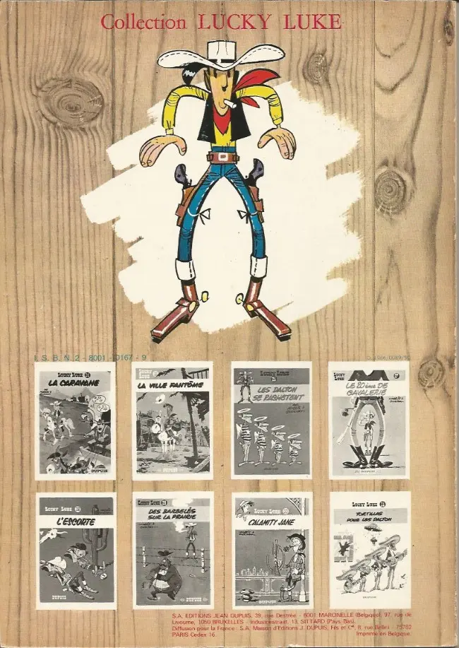 Verso de l'album Lucky Luke Tome 28 L'escorte