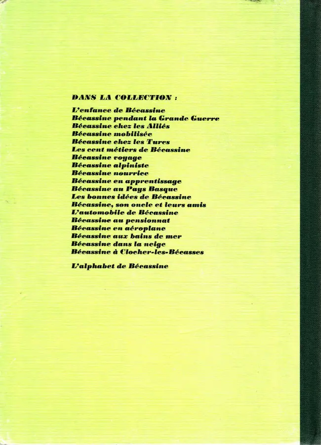 Verso de l'album Bécassine Tome 20 Bécassine prend des pensionnaires