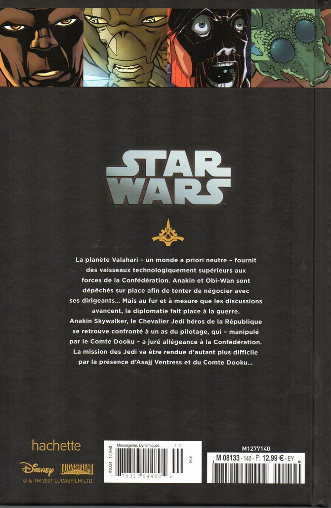 Verso de l'album Star Wars - Légendes - La Collection Tome 140 Clone Wars - Mission 3 : Héros de la Confédération