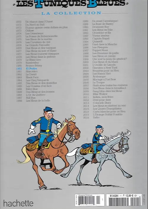 Verso de l'album Les Tuniques Bleues La Collection (Hachette) Tome 11 El padre