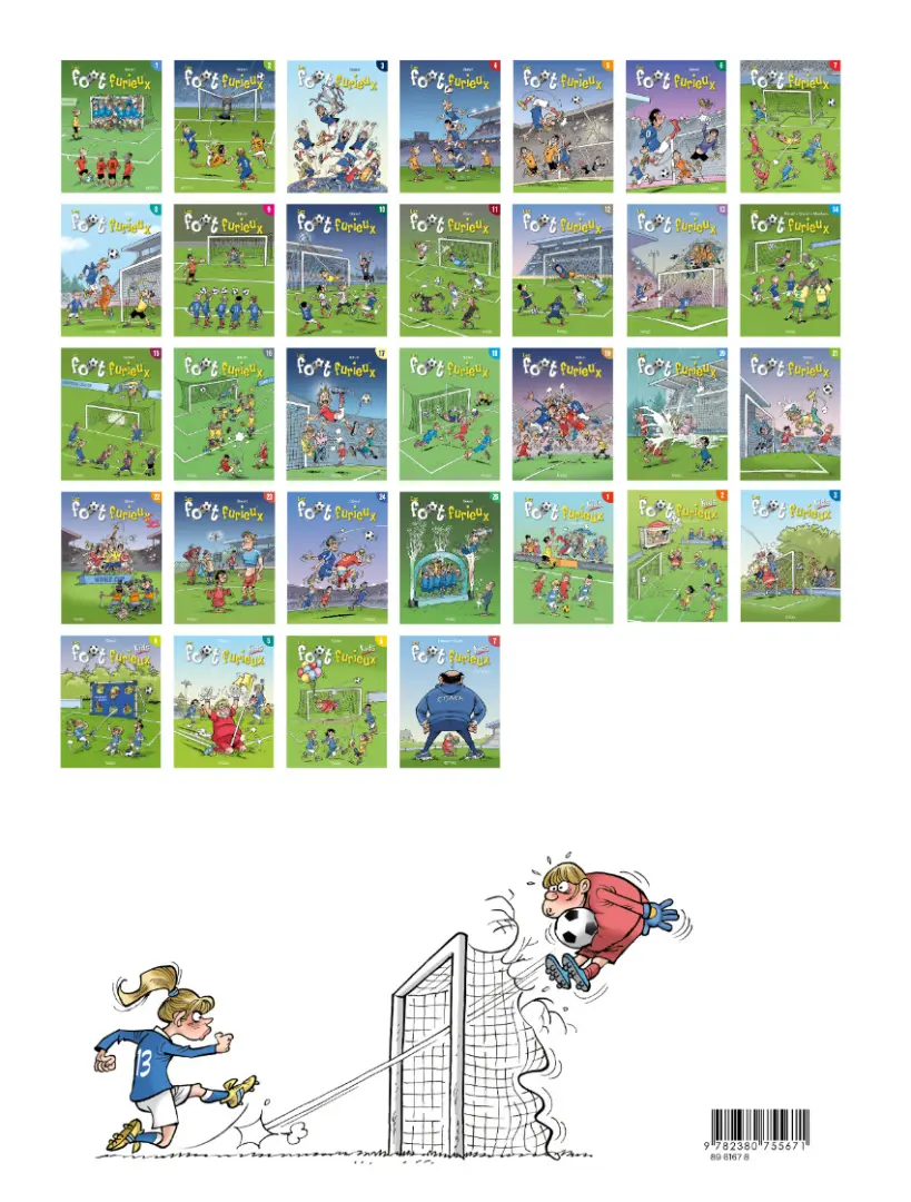 Verso de l'album Les Foot Furieux Kids Tome 7 Fini de rire
