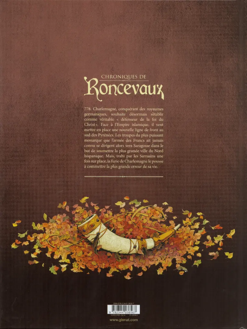 Verso de l'album Chroniques de Roncevaux 1 La légende de Roland