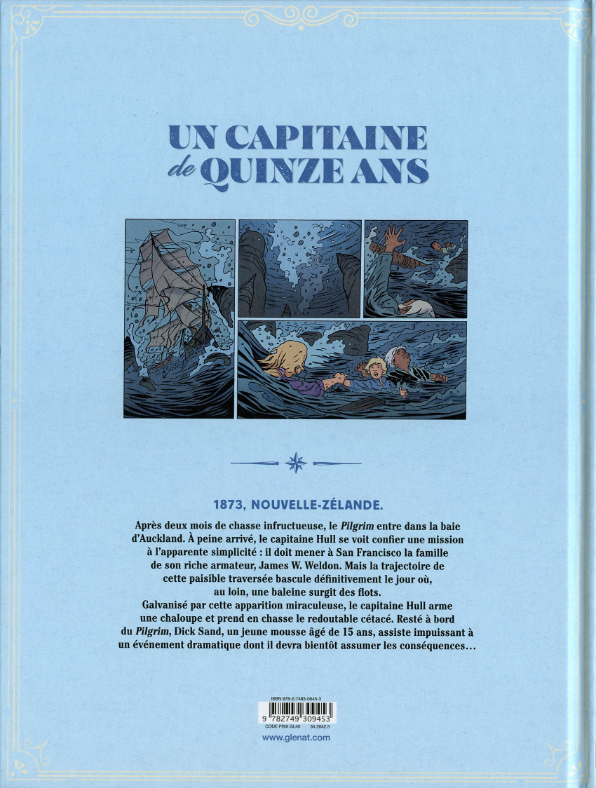 Verso de l'album Un capitaine de quinze ans Chapitre 1