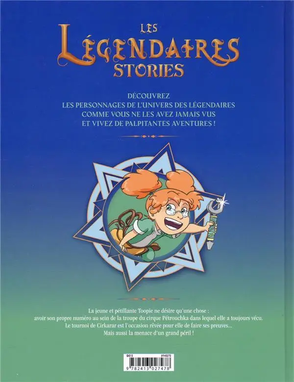 Verso de l'album Les Légendaires - Stories 1 Toopie et le tournoi de Cirkarar