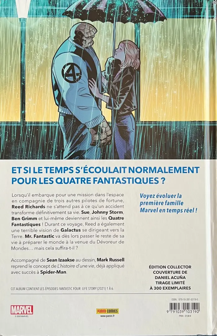 Verso de l'album Fantastic Four - L'histoire d'une vie