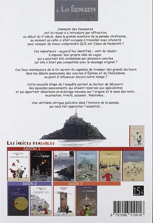 Verso de l'album Les Indices-pensables Tome 9 Les faussaires du logos