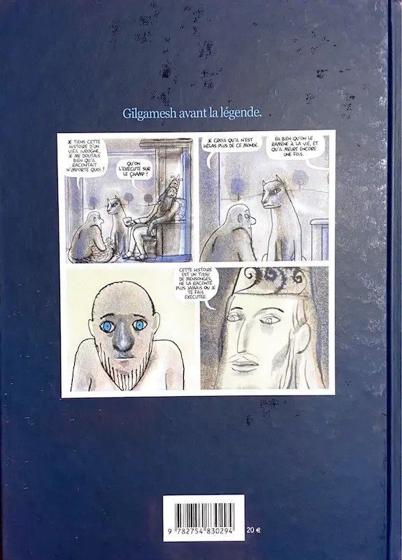 Verso de l'album Les amants de Shamhat La véritable histoire de Gilgamesh