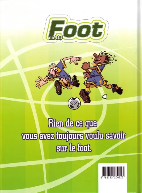 Verso de l'album de A à Z Foot en BD