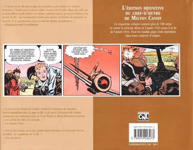 Verso de l'album Terry et les pirates (BDArtist(e)) Volume 5 1943 à 1944