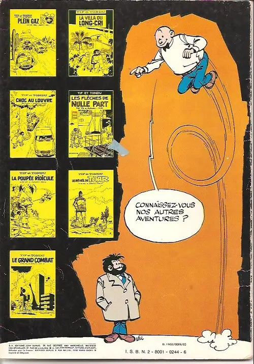 Verso de l'album Tif et Tondu Tome 14 La matière verte