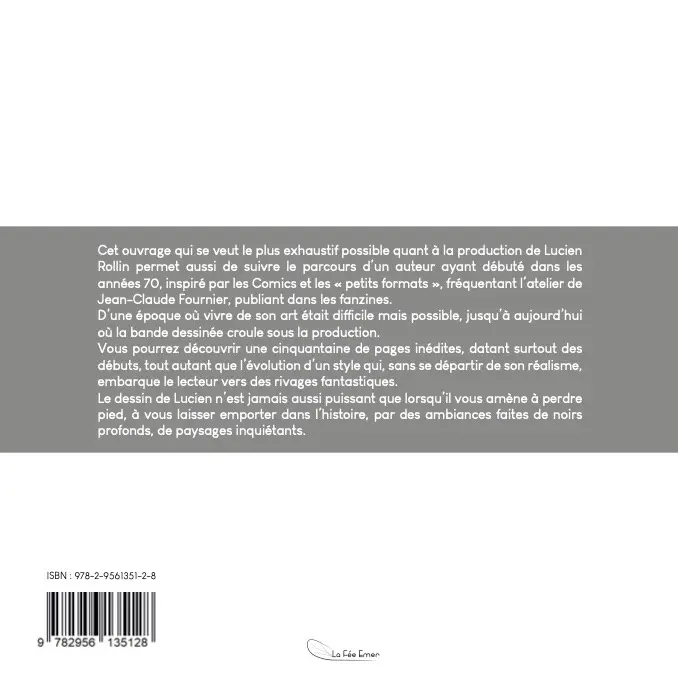 Verso de l'album Itinéraire - Lucien Rollin