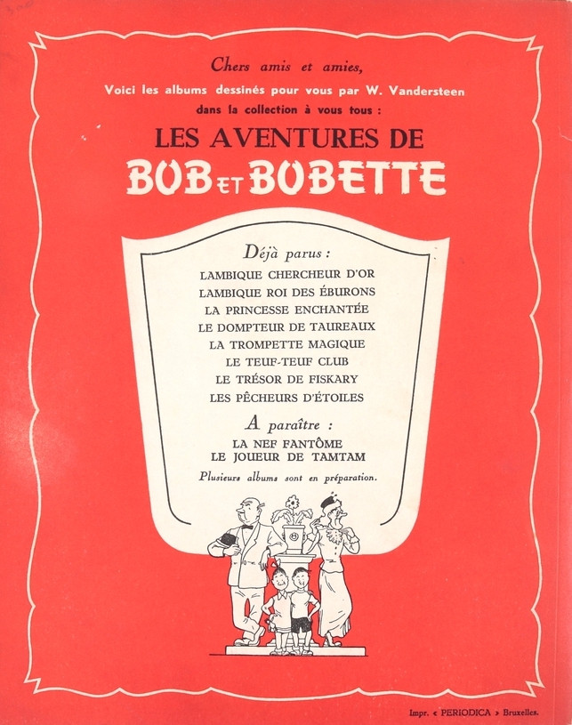 Verso de l'album Bob et Bobette Tome 8 Les Pêcheurs d'étoiles
