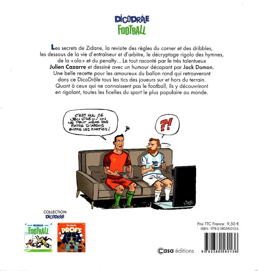 Verso de l'album Dicodrôle Football