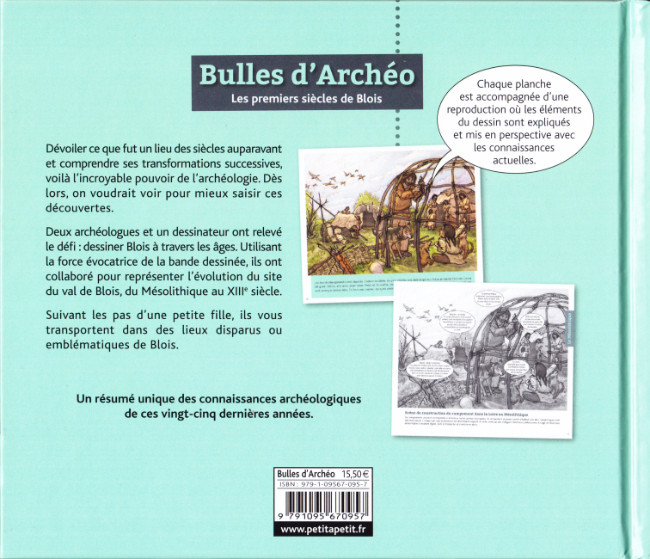 Verso de l'album Bulles d'Archéo Les premiers siècles de Blois