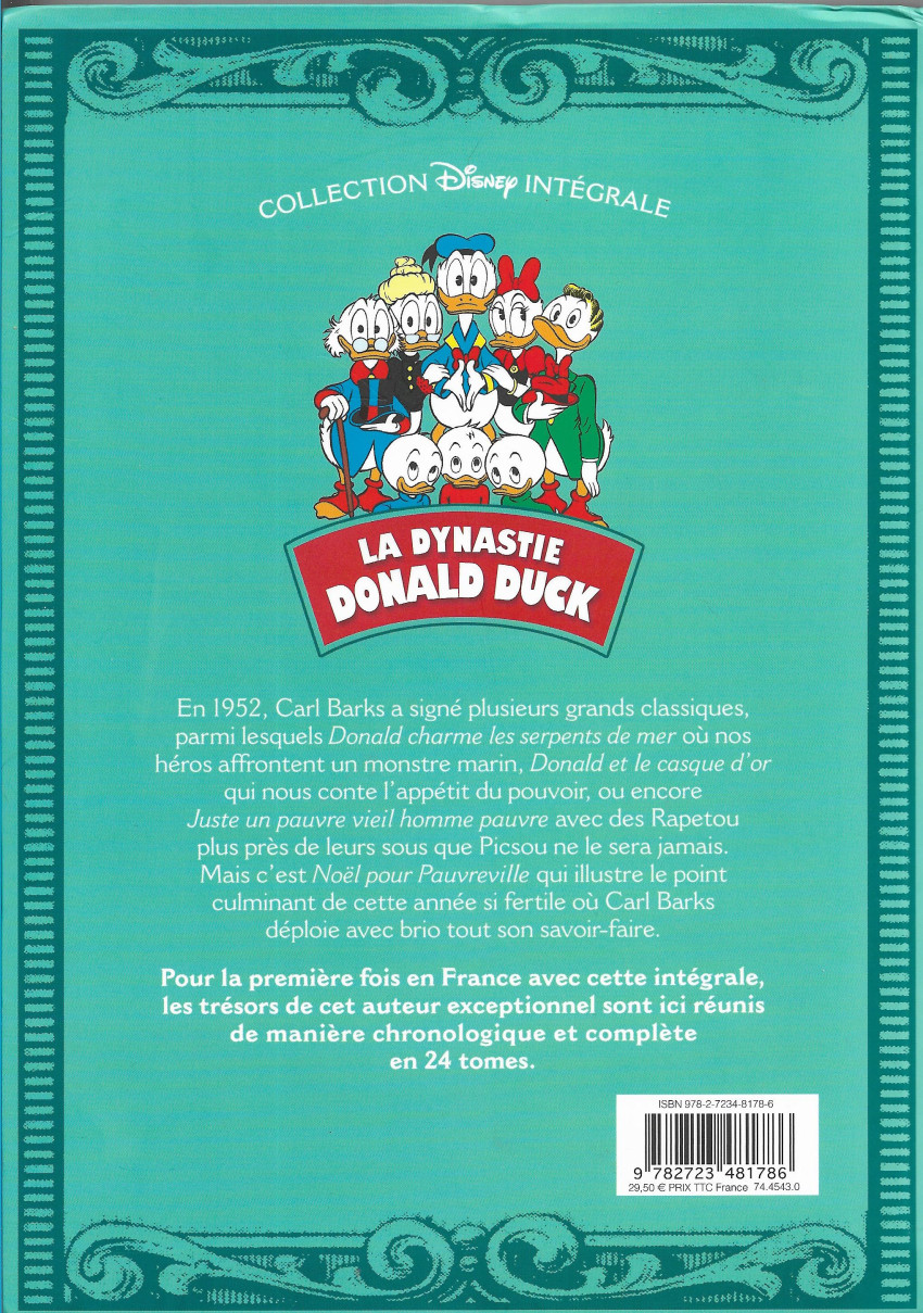 Verso de l'album La Dynastie Donald Duck Tome 2 Retour en Californie et autres histoires (1951 - 1952)
