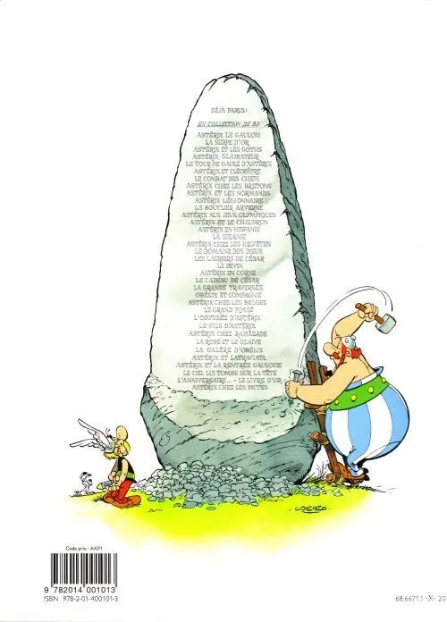 Verso de l'album Astérix Tome 17 Le Domaine des dieux