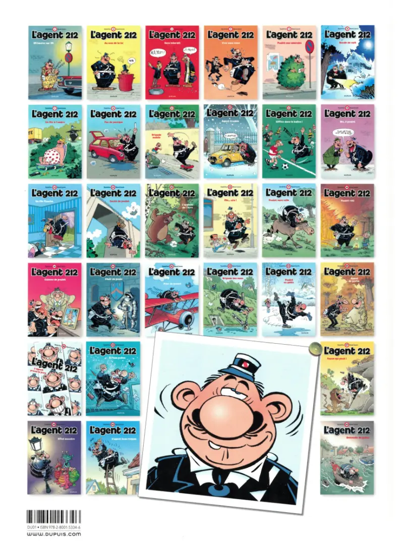 Verso de l'album L'Agent 212 Tome 1 24 heures sur 24