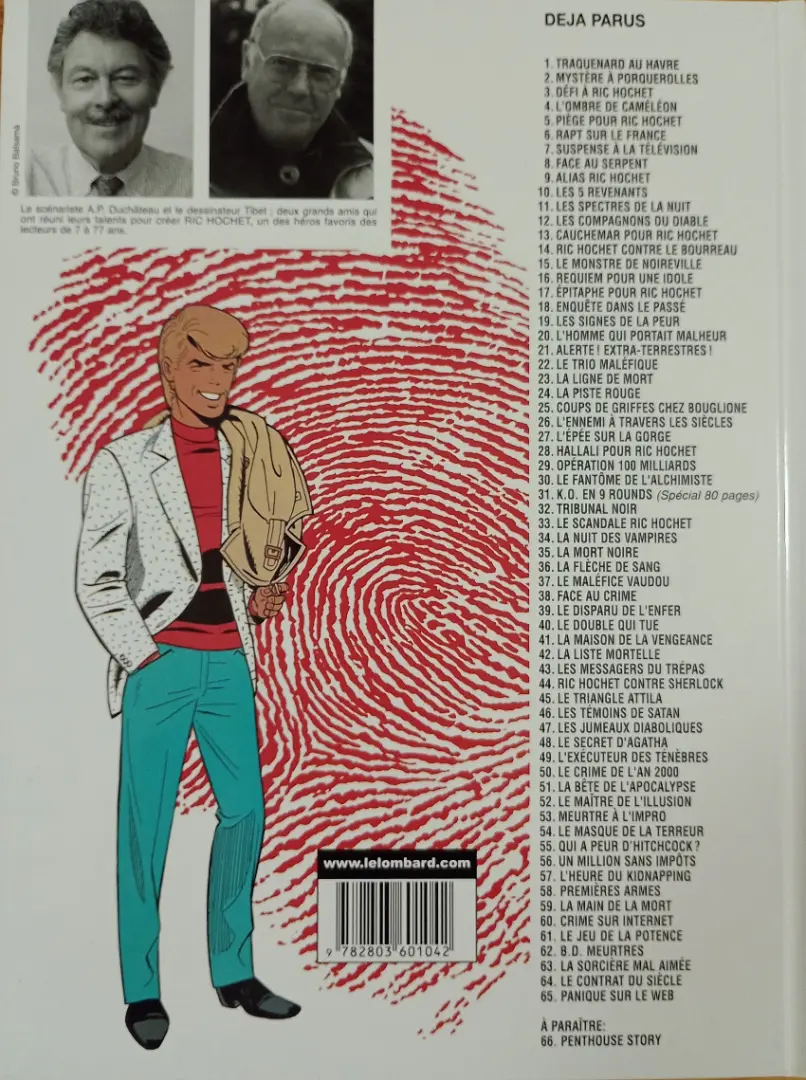 Verso de l'album Ric Hochet Tome 1 Traquenard au Havre