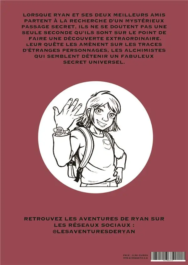 Verso de l'album Les aventures de Ryan 1 Le mystère de la salamandre