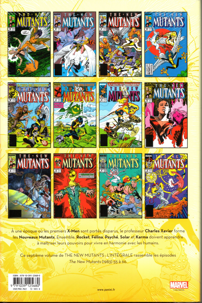 Verso de l'album The New Mutants - L'intégrale Tome 7 1987-1988