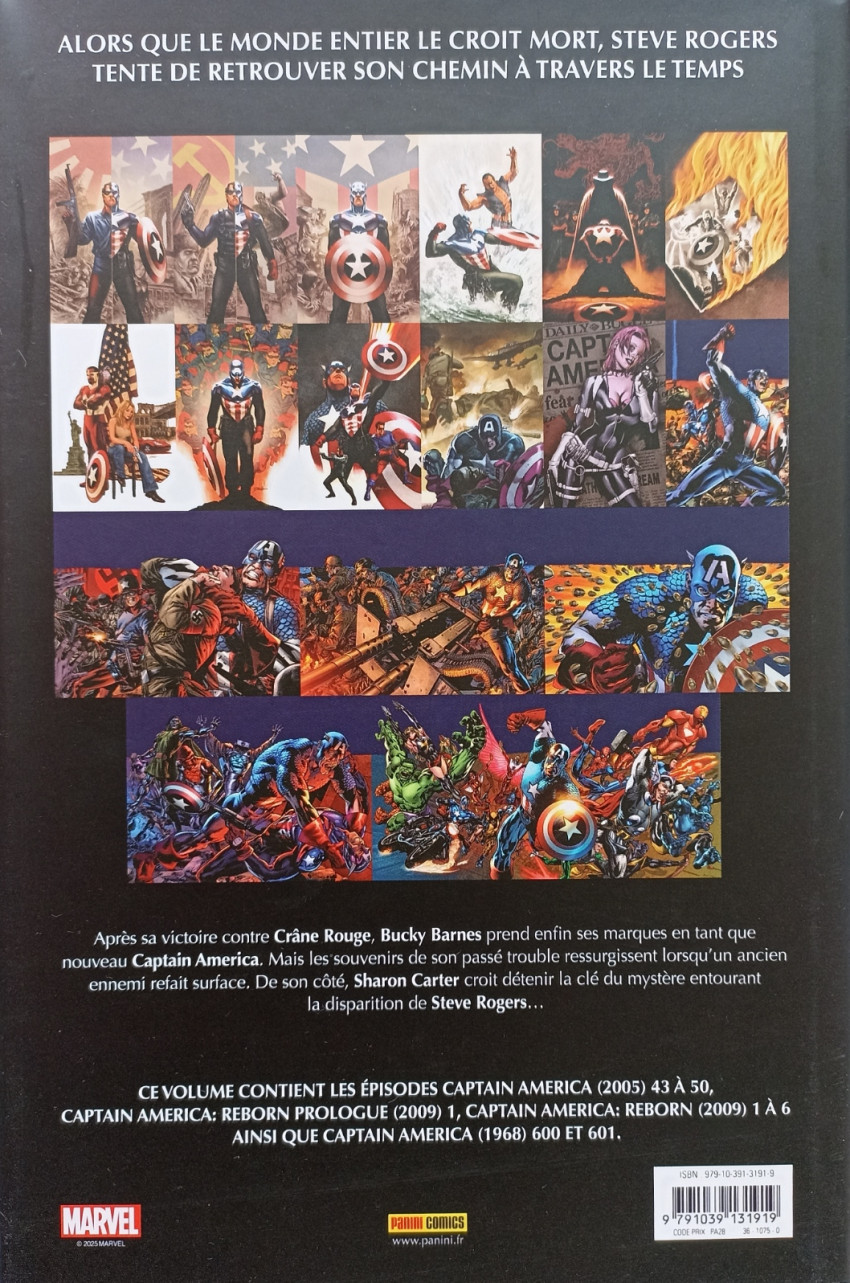 Verso de l'album Captain America 3 Captain America Lives !